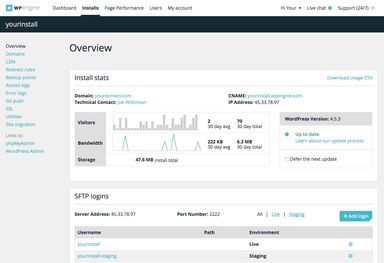 WP Engine screenshot 1